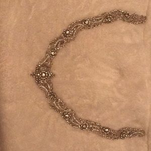 Silver Beaded Belt by Blossom Veils & Accessories